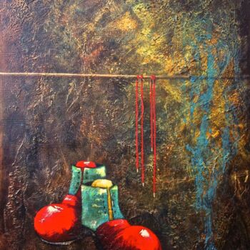Pintura titulada "Auguste et la poésie" por Clara Grouazel, Obra de arte original, Acrílico Montado en Bastidor de camilla d…