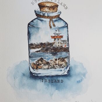 Peinture intitulée "Howth Island - Orig…" par Clara Monnerot (L'Atelier Clara Del Sol), Œuvre d'art originale, Aquarelle