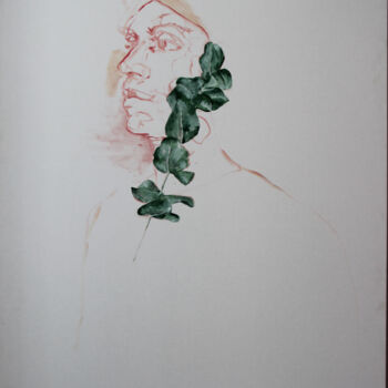 Schilderij getiteld "Louis" door Clara Ninel, Origineel Kunstwerk, Olie Gemonteerd op Frame voor houten brancard