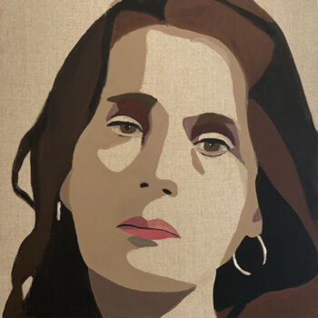 Peinture intitulée "Portrait de Marie C…" par Clara Ramirez Katz, Œuvre d'art originale, Huile Monté sur Châssis en bois