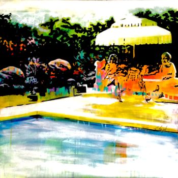 Malerei mit dem Titel "S.V. #pool2" von Clara Bergel, Original-Kunstwerk