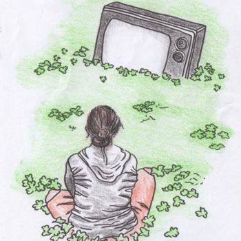 Drawing titled "tele patia" by Peposlady, Original Artwork