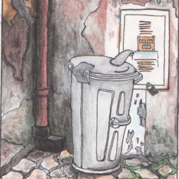 Desenho intitulada "odpadky" por Peposlady, Obras de arte originais