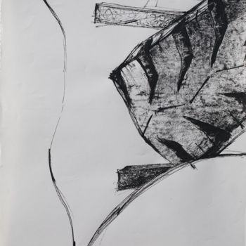 Dessin intitulée "The tire III" par Clara Almada, Œuvre d'art originale, Encre