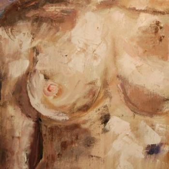Malerei mit dem Titel "Mujer (55x33)" von Clara Vidal, Original-Kunstwerk