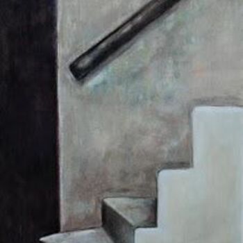 Pintura titulada "Escala blanca (140x…" por Clara Vidal, Obra de arte original, Oleo