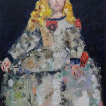 Pintura titulada "Menina (92x62)" por Clara Vidal, Obra de arte original