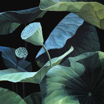 Malarstwo zatytułowany „Seeds of Lotus II” autorstwa Clarissa Patrianova Valaeys, Oryginalna praca, Akryl