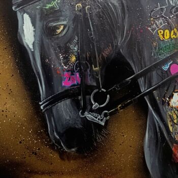 Ζωγραφική με τίτλο "Crack" από Kevin Bardin, Αυθεντικά έργα τέχνης, Ακρυλικό Τοποθετήθηκε στο Ξύλινο φορείο σκελετό