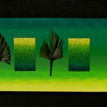 Peinture intitulée "Vert - Black Riz 2…" par Kim-Anh, Œuvre d'art originale