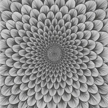 Tekening getiteld "Mandala illusion" door Clart, Origineel Kunstwerk, Potlood