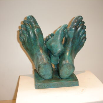 Sculpture titled "Sculpture en argile…" by Claude Adda, Original Artwork, Clay