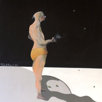Pintura titulada "LA SOLITUDE DU LANC…" por Claude André Thibaud, Obra de arte original