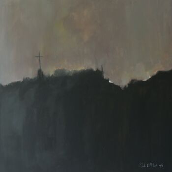 Painting titled "CREPUSCULE 3 / DUSK…" by Claude André Thibaud, Original Artwork, Acrylic