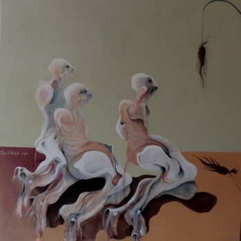 Pittura intitolato "LA COURSE AU BONHEU…" da Claude André Thibaud, Opera d'arte originale, Acrilico