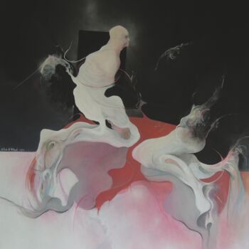 Painting titled "ADIEU/ FAREWELL" by Claude André Thibaud, Original Artwork, Acrylic Mounted on Wood Stretcher frame