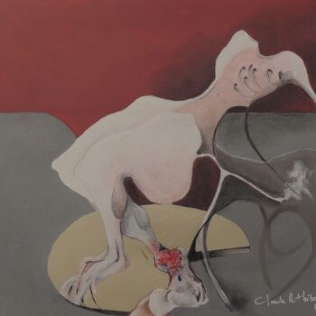Картина под названием "L'ENTORSE / THE SPR…" - Claude André Thibaud, Подлинное произведение искусства, Акрил
