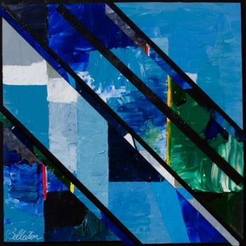 Peinture intitulée "Tâches Bleues 2" par Claude Bellaton, Œuvre d'art originale