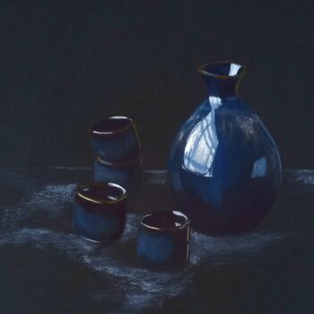 绘画 标题为“Sake” 由Claude Berghmans, 原创艺术品, 水彩