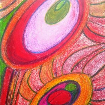 Painting titled "Jordi 16 zoom+" by Claude Berthel, Original Artwork, Pastel