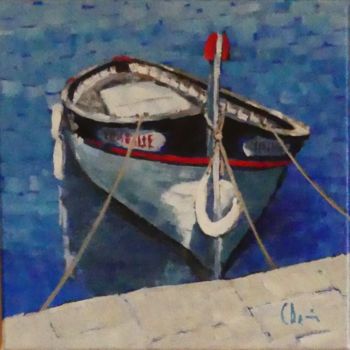 Malerei mit dem Titel "Pointu "bleu"" von Claude Bonnin, Original-Kunstwerk, Acryl