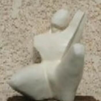 Скульптура под названием "Homme accroupi 1" - Claude Boutin, Подлинное произведение искусства