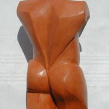 Sculpture titled "Buste Homme" by Claude Boutin, Original Artwork, Ceramics