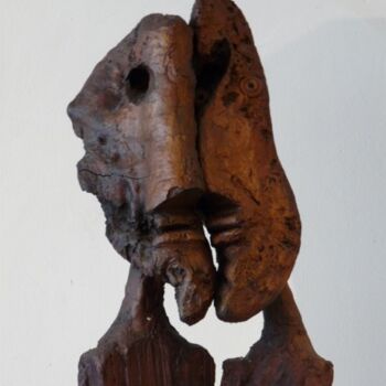 Sculpture titled "Entrelascifs" by Claude Brugeilles, Original Artwork, Wood