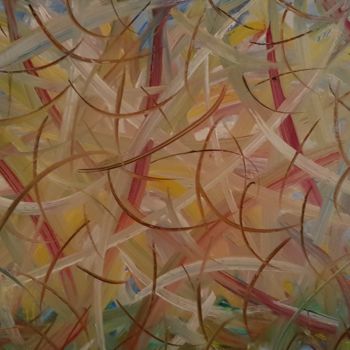 Peinture intitulée "Abstrait 1" par Claude Colas, Œuvre d'art originale, Huile