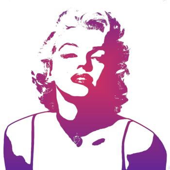 Arte digital titulada "Marilyn Monroe #art…" por Claude Conte, Obra de arte original, Trabajo Digital 2D