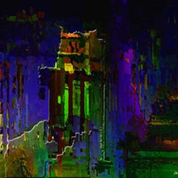 Arts numériques intitulée "Nocturne" par Claude Cossu, Œuvre d'art originale, Peinture numérique