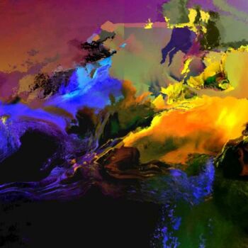 Digital Arts titled "Le temps du chaos" by Claude Cossu, Original Artwork, Digital Painting