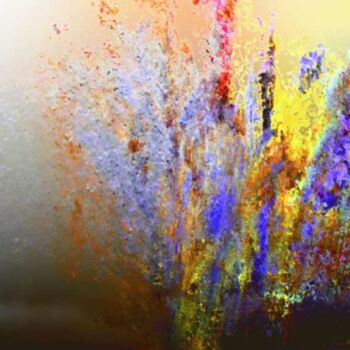 Цифровое искусство под названием "Fleurs printannières" - Claude Cossu, Подлинное произведение искусства, Цифровая живопись