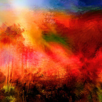 Arts numériques intitulée "Les grandes chaleurs" par Claude Cossu, Œuvre d'art originale, Peinture numérique