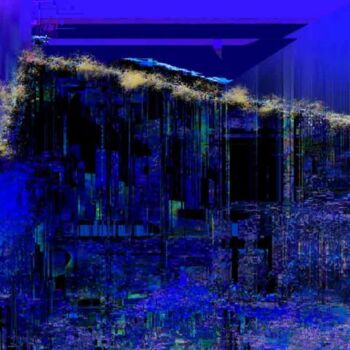 Digitale Kunst mit dem Titel "Une cabane sur le T…" von Claude Cossu, Original-Kunstwerk, Digitale Malerei