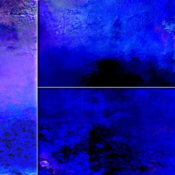 Grafika cyfrowa / sztuka generowana cyfrowo zatytułowany „Symphony in Blues” autorstwa Claude Cossu, Oryginalna praca, Malar…