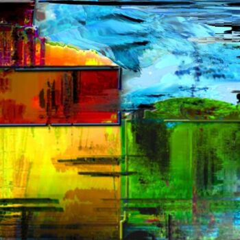 Digitale Kunst mit dem Titel "Les quatre saisons" von Claude Cossu, Original-Kunstwerk, Digitale Malerei