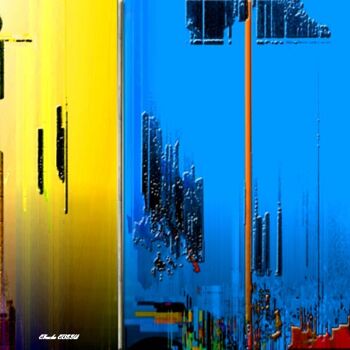 Digital Arts titled "Façades" by Claude Cossu, Original Artwork, Digital Painting