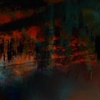 Digitale Kunst mit dem Titel "Le lac dans la cave…" von Claude Cossu, Original-Kunstwerk, Digitale Malerei