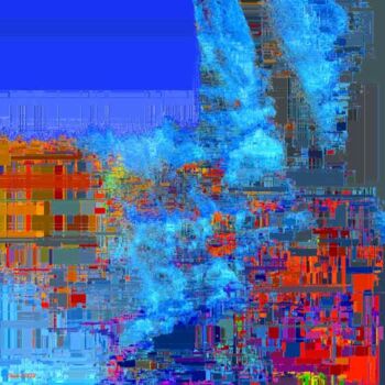Artes digitais intitulada "Urbanisme" por Claude Cossu, Obras de arte originais, Pintura digital