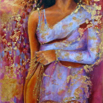 Peinture intitulée "reine-de-saba." par Claude Creach, Œuvre d'art originale, Huile