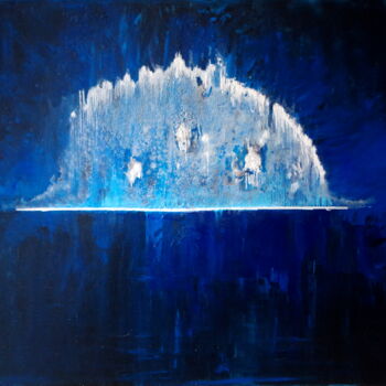 Pintura titulada "Explosion Océan" por Claude De Jouvancourt, Obra de arte original, Acrílico Montado en Bastidor de camilla…
