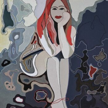 Peinture intitulée "L'innatendue" par Claude Diaz, Œuvre d'art originale, Huile
