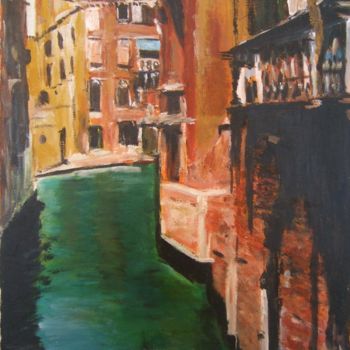 Schilderij getiteld "Canal à Venise" door Emma, Origineel Kunstwerk