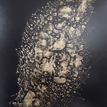 Peinture intitulée "Blackgold 5" par Claude Goasguen, Œuvre d'art originale, Acrylique