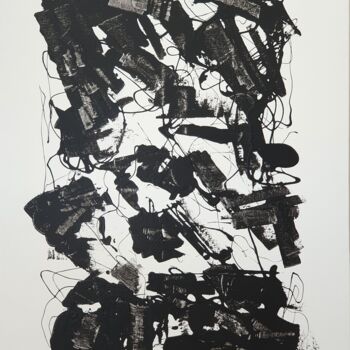 Malerei mit dem Titel "black and white 09" von Claude Goasguen, Original-Kunstwerk, Acryl