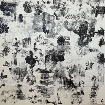 Картина под названием "Black and white 14" - Claude Goasguen, Подлинное произведение искусства, Акрил