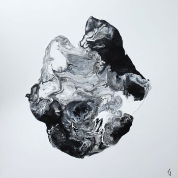 Pintura titulada "Black and white 15" por Claude Goasguen, Obra de arte original, Acrílico