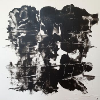 Pintura titulada "black and white 20" por Claude Goasguen, Obra de arte original, Acrílico