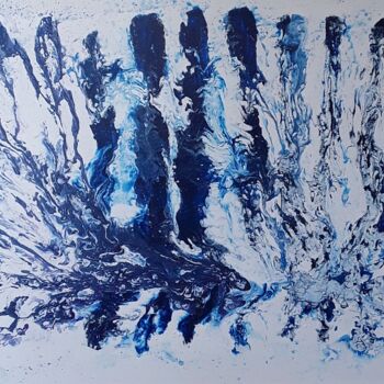 Malarstwo zatytułowany „voyage au pays bleu…” autorstwa Claude Goasguen, Oryginalna praca, Akryl